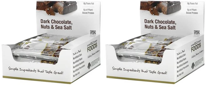 캘리포니아 골드 다크 초콜릿 견과류 바다 소금 스낵바 12개입 각 40g Dark Chocolate Nuts & Sea Salt Bars X2팩 - 쿠팡