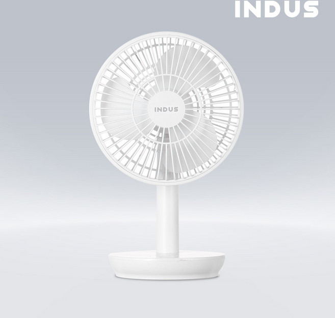 인더스 BLDC 저소음 탁상용 무선 선풍기 4000mAh 데스크팬 사무실 휴대용 IN-D6