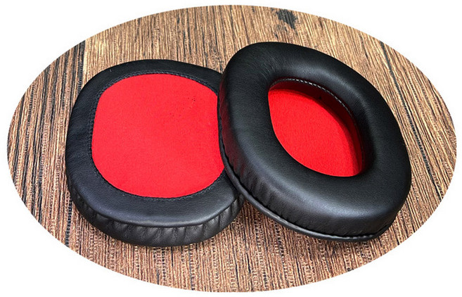 AKG 헤드폰용 사각형 타원형 이어 패드 커버 ATH용 풀 사이즈 이어패드 교체용 메모리 폼 쿠션 80x60 100x85 110x90mm, 100X85MM, 빨간, 1개