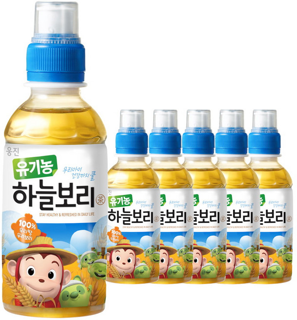 웅진 유기농 하늘보리차, 200ml, 6개
