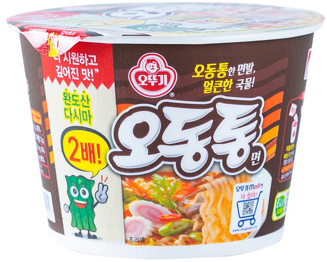 오뚜기 오동통면 큰컵 100g, 6개