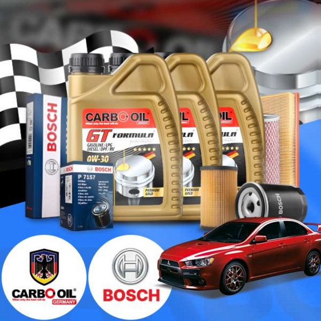 미쯔비시 랜서에볼루션 X (08~16) 가솔린 엔진오일세트 카보 프리미엄 골드 0W30