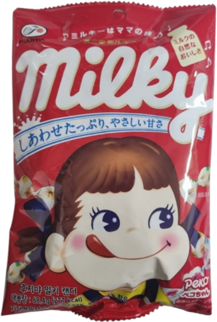 후지야 페코 스위트 밀키 캔디, 68.4g, 2개