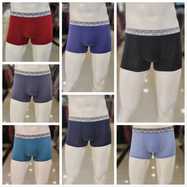 [쇼핑점] 비비안 데일리 팬티 화사한 컬러감의 리오셀 스판 솔리드 캐주얼 스타일 7가지컬러 아웃밴드 남성 사각드로즈(택1) PT1243D