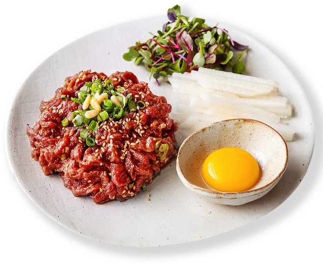 마장동에서 오늘 썰 국내산 육회 300g (육회소스 증정), 1개