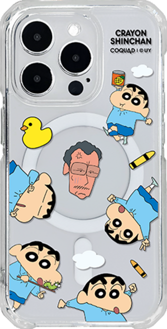 짱구는못말려 짱구 하이라이트 맥세이프 투명 젤하드 핸드폰 케이스