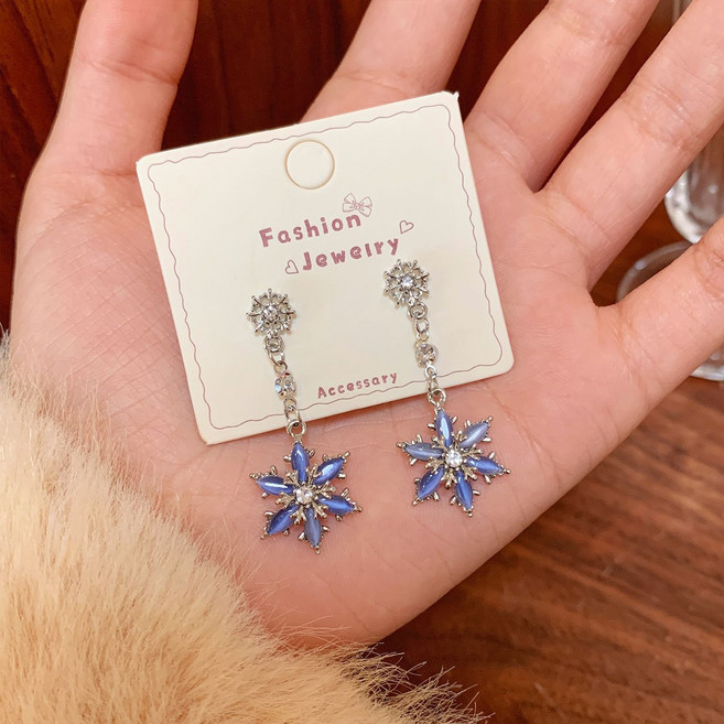 時尚飾品 雪花造型耳環組