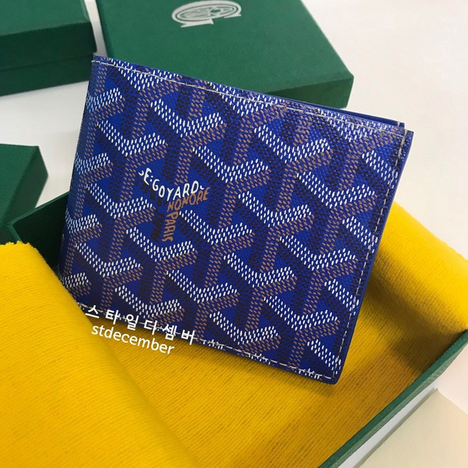 고야드 빅투와르 남자 반지갑 블루