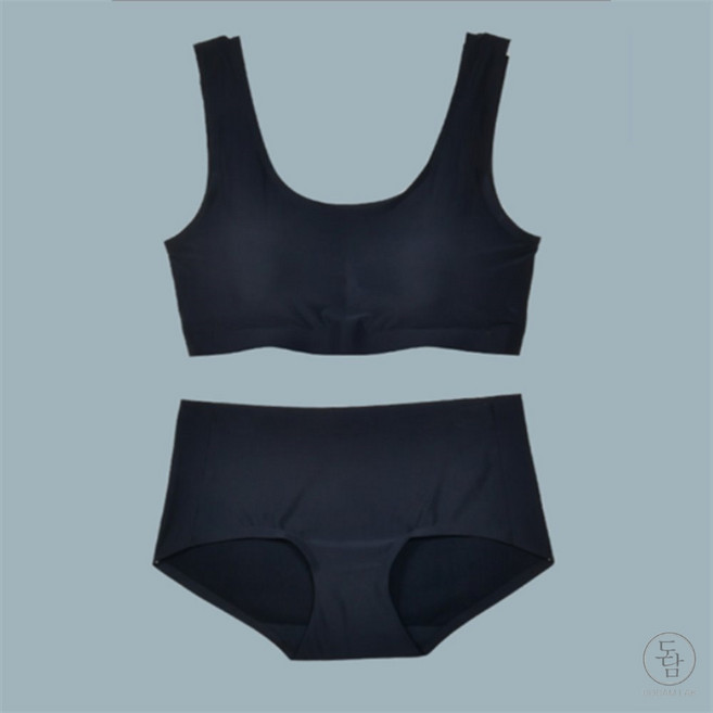 [도담랩] 노와이어브라 스포츠 브라팬티세트