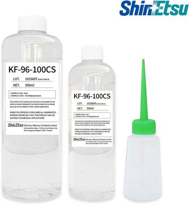 신에츠 런닝머신 오일 100cs 소분 트레드밀 KF-96 실리콘오일 윤활유, 500ml 뽀족용기증정, 1개