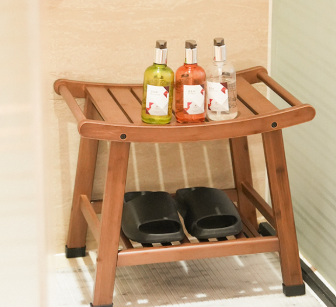 원목 욕실의자 방수 사우나의자 목욕 미끄럼방지, 레펜 욕조 의자 월넛, 1개