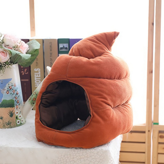큐티 후드모자 [똥] 브라운
