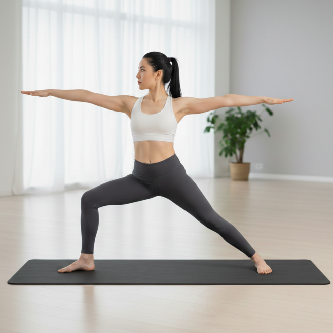 링고룸 NBR 요가매트 10mm 충격 흡수 홈트 운동 필라테스, 1개, 블랙