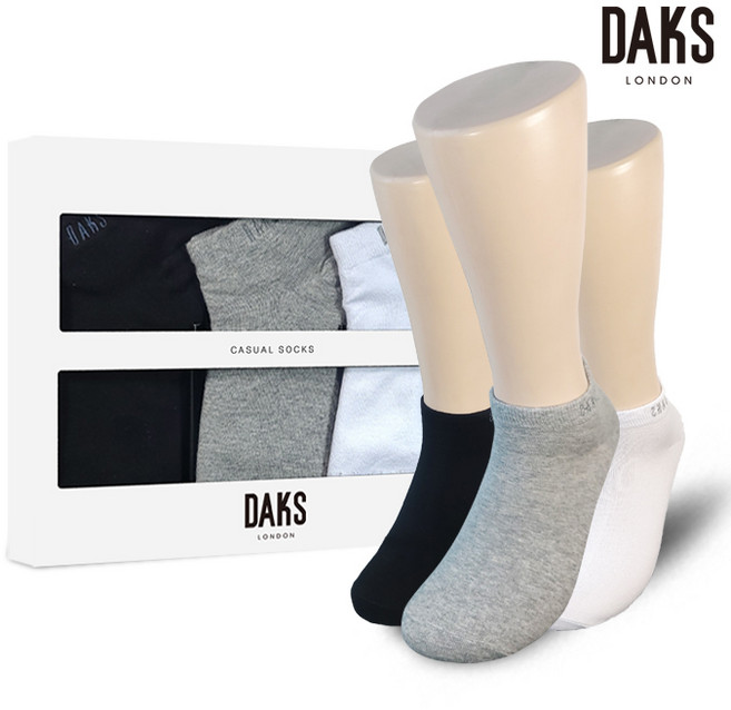 [AK분당점] [닥스] 남성양말 3족 선물세트 무지 스니커즈 23331