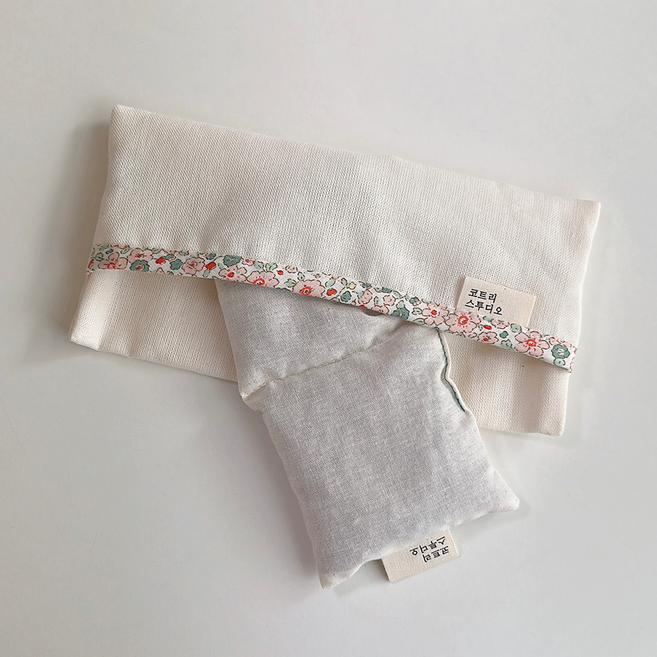 (아이팥) 국내산 팥 눈 찜질팩 + 강화소창 겉커버, 민트 무지, 1세트