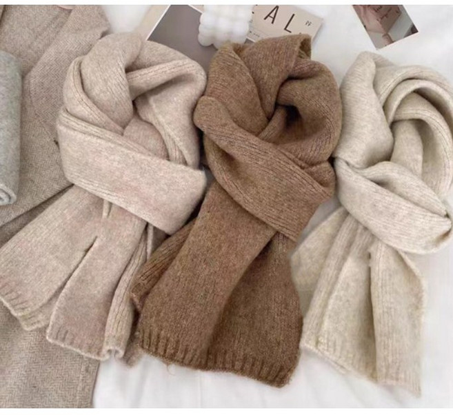 [시즌오프 반값특가] 케이연 니트 목도리 남녀공용 포근한 머플러 고급원사 선물용