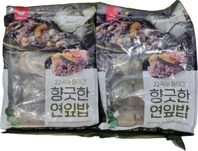 [트레이더스] 천일식품 향긋한 연잎밥 아이스박스포장 냉동식품, 1.08kg, 2개