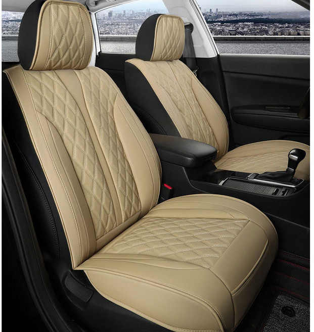 자동차 퀼팅 시트커버 더뉴그랜저 팰리세이드 풀커버형 차량용 방석 SF-6801 앞좌석, 베이지, 1개