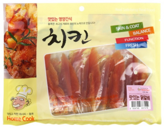 홈쿡 맛있는닭갈비 400g 애견간식, 1개