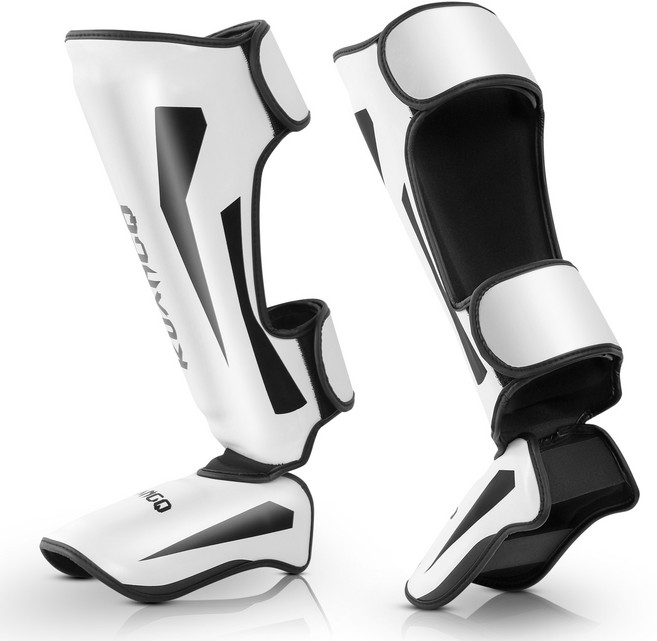 FIVING 킥복싱 MMA 무에타이 정강이 보호대 격투기 태권도, 1세트, 화이트