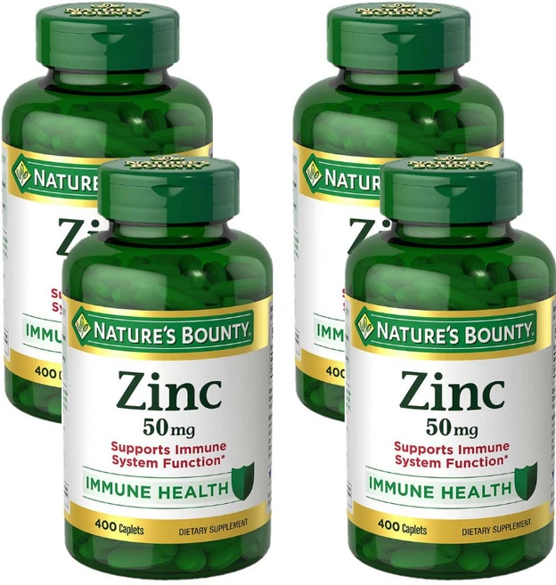 네이처스바운티 아연 징크 Zinc 50mg 400 정 ( Natures Bounty Zinc 50mg 400 tablets), 400정, 4개 - 쿠팡