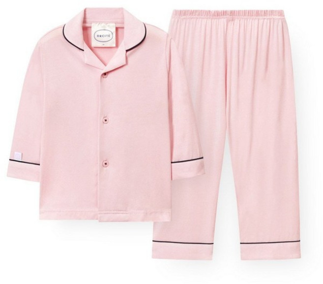 국내백화점 오르시떼 잠옷 아동 D009 프리다핑크 긴소매 파자마 세트 결혼선물 커플잠옷