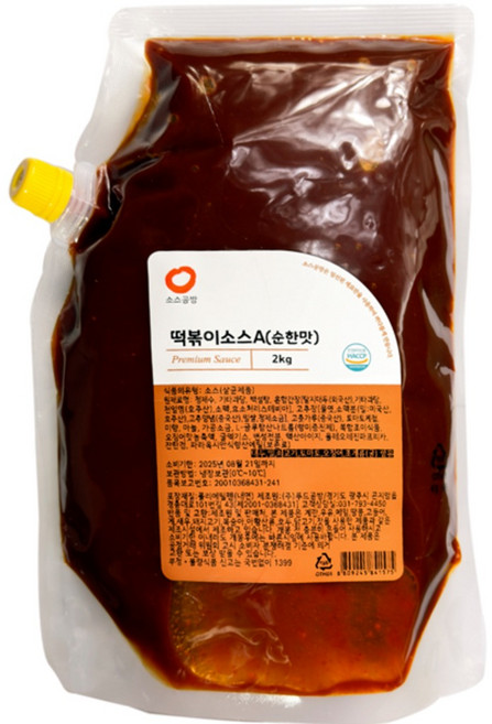푸드공방 소스공방 떡볶이 소스A(순한맛) (2Kg), 1개, 2kg