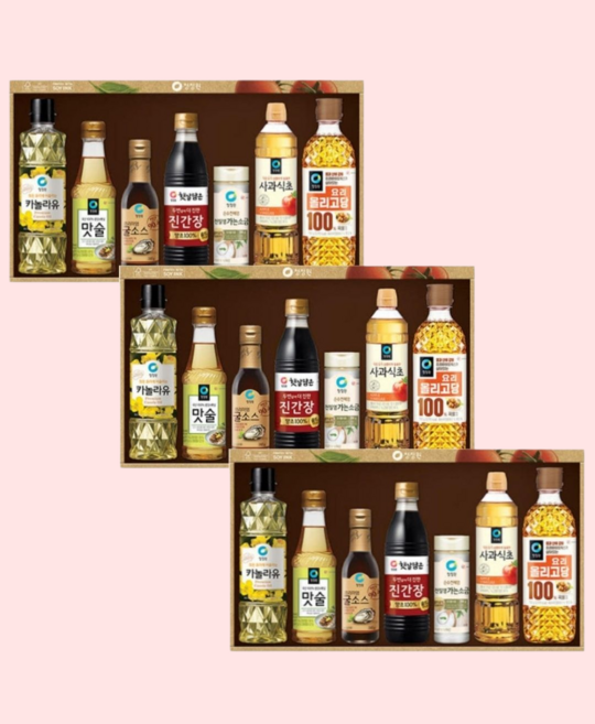 청정원 행복 11호 선물세트 쇼핑백 포함, 3개