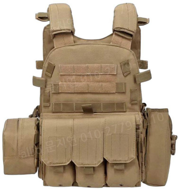 (국내출발) 모래색 전술조끼 방탄복 군용조끼 군용장비 707특수부대 서바이벌, 1개, (모래색) 군용 방탄복