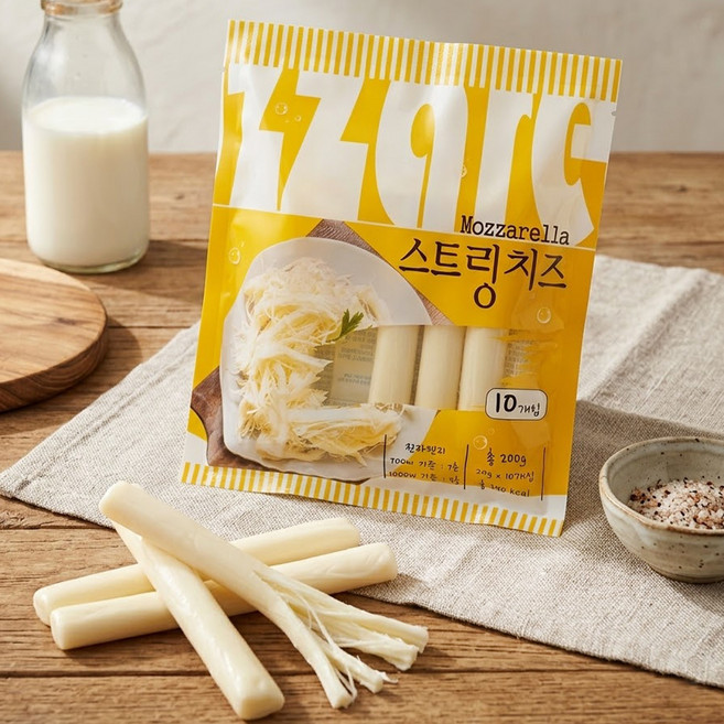 모짜렐라 스트링치즈 개별포장, 20g, 10개