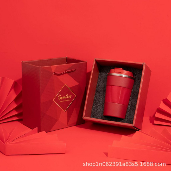 保溫杯 伴手禮 公司禮品 週年紀念禮物 實用贈員工, 紅禮盒-三代紅杯, 1個