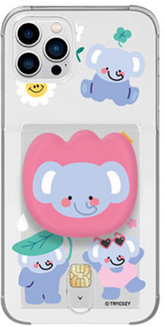 갤럭시 S23 22 플러스 울트라 노트 20 A52 와이드 다기종 코끼리 튤립 소풍 톡 카드 케이스