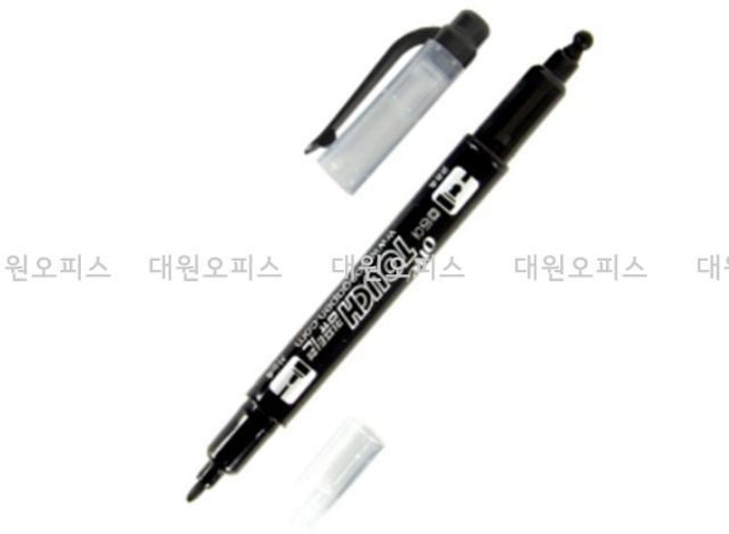 동아 원터치 양면 컴퓨터용 싸인펜 낱개 -둥근닙 nog7+8nlx