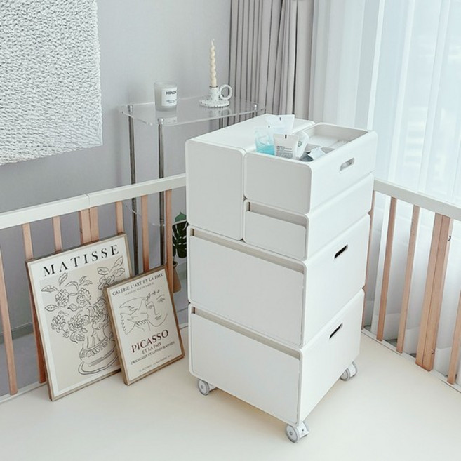 뉴코코맘 수플레 아기수납장 이동식트롤리 아기수납, 수플레 CC형 (추가옵션)