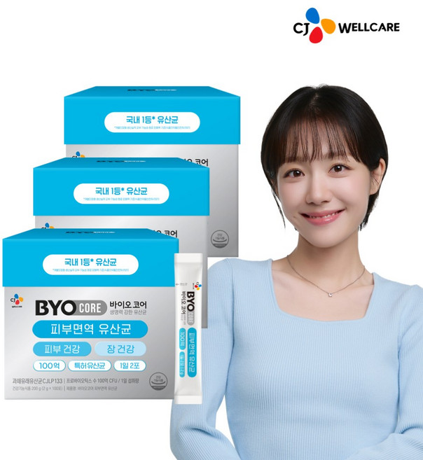 CJ 바이오코어 피부면역 유산균 30p, 200g, 3개