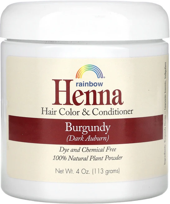 Rainbow Research 헤나 헤어 컬러 및 컨디셔너 버건디(짙은 적갈색) 113g(4oz), RainbowResearch헤나헤어컬러및컨디셔너버건디짙, 1개 - 쿠팡