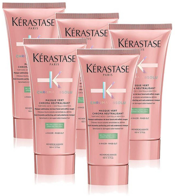 케라스타즈 크로마 앱솔루 크로마 뉴트럴라이징 그린 마스크 Kerastase Chroma Absolute Green Mask, 5개