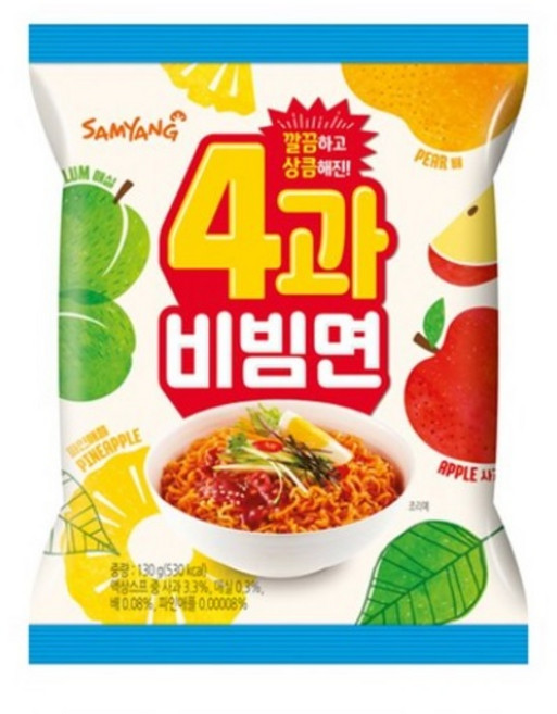 삼양 4과 비빔면 멀티 130g, 8개
