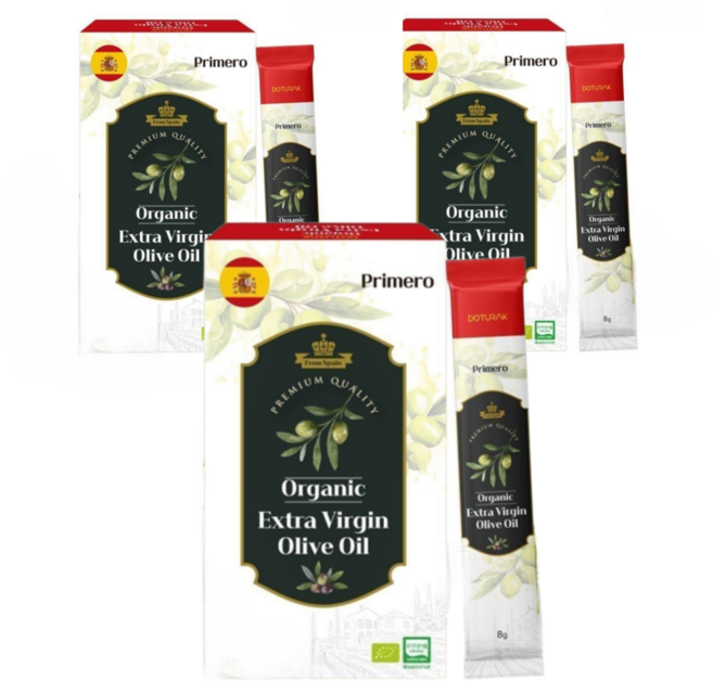 [도투락] [단품]프리메로 유기농 엑스트라버진 올리브오일 스페인 (8gX14포X1박스), 112g, 3개