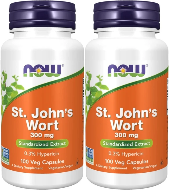 나우푸드 세인트 존스 워트 300mg 베지캡슐, 100정, 2팩 - 쿠팡