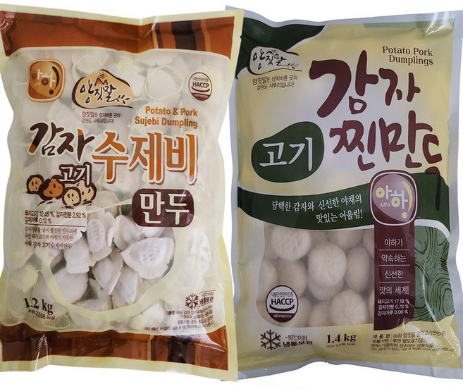아하 떡국에 어울리는 (감자수제비1.2kg + 감자고기1.4kg)만두 22호 선물세트, 2.6kg, 1세트