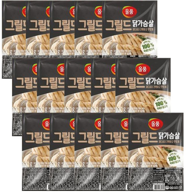 올품 훈제 그릴드 닭가슴살 100g, 20개