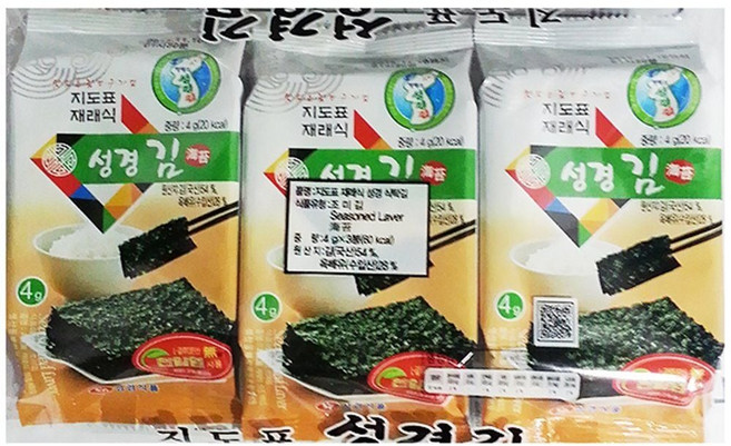 업소용 성경식품 3단 식탁김 성경 12g x4 실온보관, 1세트