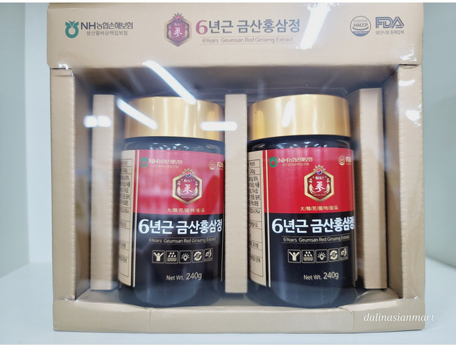 6년근 금산홍삼정골드 홍삼농축액 함량이 높은 진짜 홍삼정, 2개, 240g