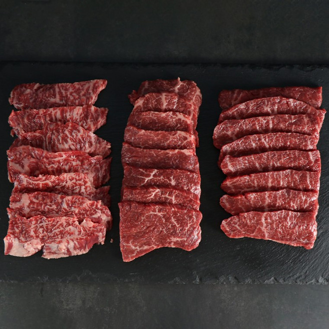 1+ 한우 특수모듬 명품 선물세트 600g 투뿔 업진안살 200g 설깃살 200g 앞치마살 200g 설선물세트, 1세트