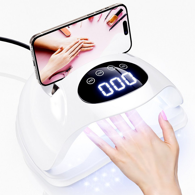NICESUN 프로 UV/LED 겸용 젤네일 램프 80W 고출력 스마트센서 4단 타이머 X17, 1개, 화이트