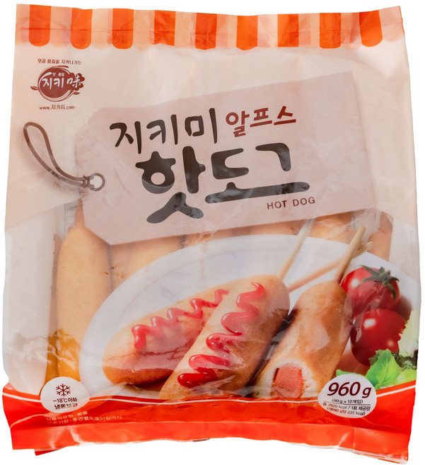 지키미 알프스 핫도그, 12개, 80g