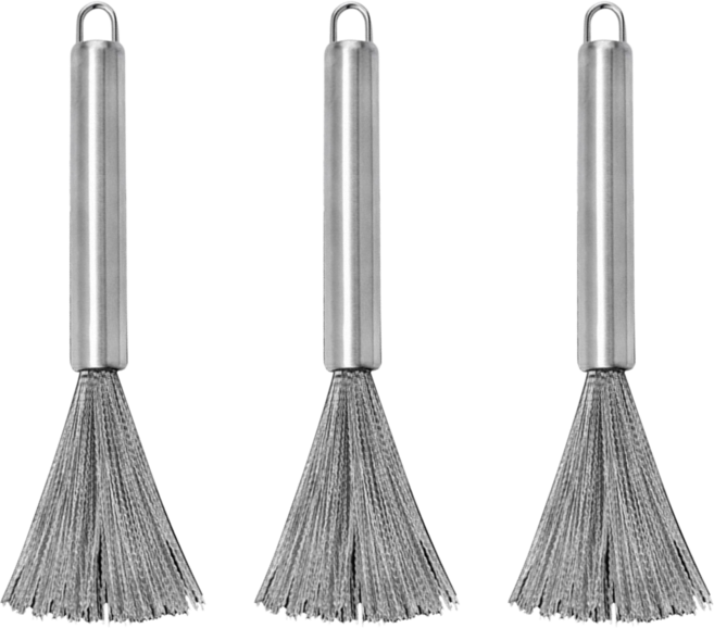 다목적 스텐 철수세미 세척솔 브러쉬, 3개, 그레이(S)