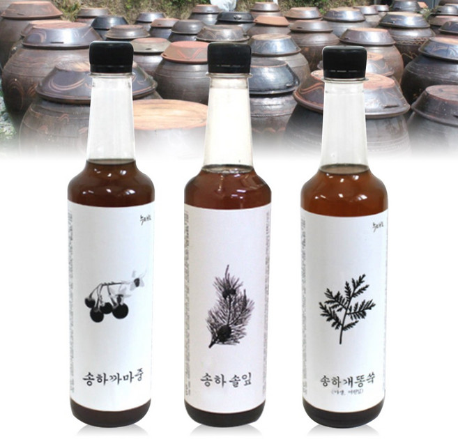 국내산 송하 까마중 솔잎 개똥쑥 효소 발효 진액 효능, 500ml, 1개