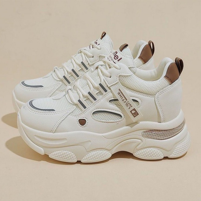 JLVJ 여성 발편한 통굽 스니커즈 운동화 키높이운동화 여성운동화